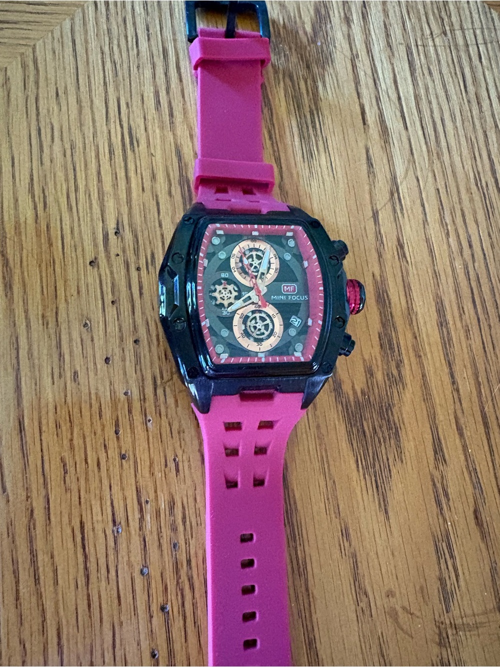 Invicta Red Silicone Strap Men's Sport Watch